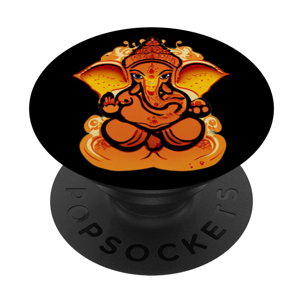 Jay Ganesh, Ganesha, Vinayak, Golden PopSockets Standard PopGrip