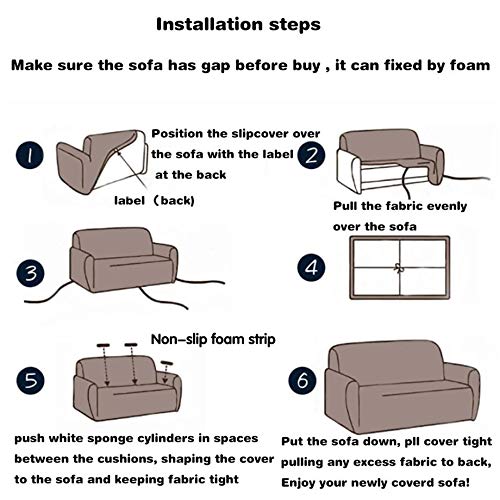 Housse de canapé élastique motif Y imprimé protection extensible