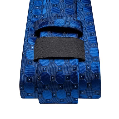Image of Dubulle Mens Tie Set Solid Paisley Silk Striped Necktie for Men with Cufflinks Tie and Pocket Square