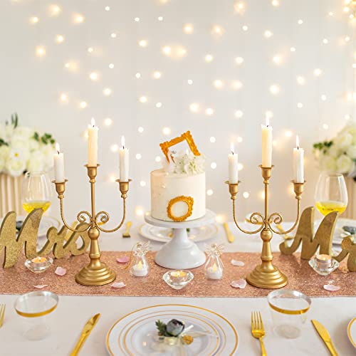 Sziqiqi Gold Metal Candelabra Candle Holder - Image 3