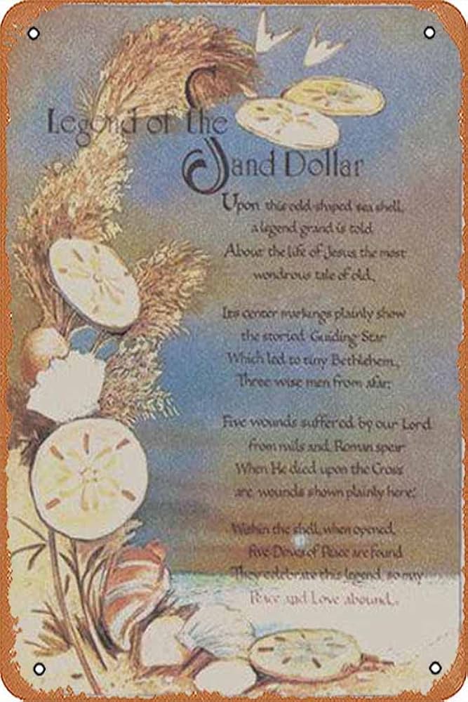 Amazon.com: Legend Of Sand Dollar Religion & Spirituality Metal Tin Sign Poster Vintage Metal Signs For Home Bathroom Restaurants Kitchen Garden Man Cave Garage Coffee Wall Decor Gift For Women Men 8x12 amazon-com-legend-of-sand-dollar-religion-spirituality-metal-tin-sign-poster-vintage-metal-signs-for-home-bathroom-restaurants-kitchen-garden-man-cave-garage-coffee-wall-decor-gift-for-women-men-8x12