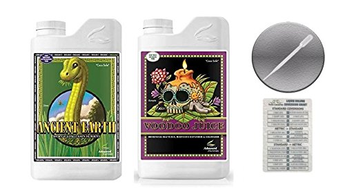 Advanced Nutrients Ancient Earth & Voodoo Juice Bundle Pack with Conversion Chart and 3ml Pipette-1 Liter