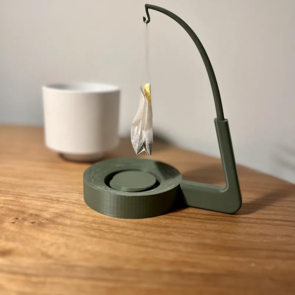 artsycollection Artsycollection® 3D Printed Tea-Bag Hanging Holder | Unique Reusable Cup Hook for Tea Bags | Eco-Friendly PLA Biodegradable Material | Available in Green and Black | Ideal for Home & Office Use-picture-28