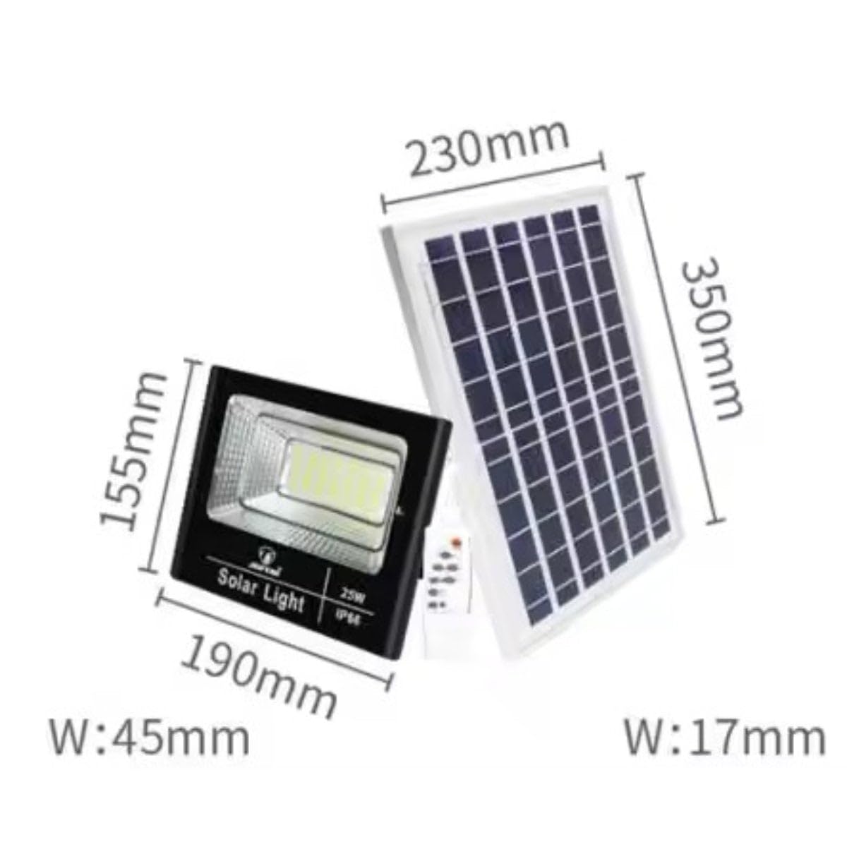 Reflector Solar LED de Alta Potencia Yaoye - 100 Watios - 108 Piezas LED - 3000K, 6500K - con Panel Fotovoltaico Policristalino, Batería LiFePO4 y Control Remoto para Iluminación Exterior Eficiente