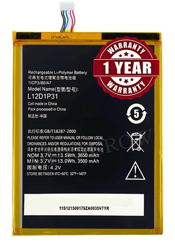 Image of Original L12D1P31 /L12T1P33 Battery Compatible for Lenovo Tab A7-30 (A3300, A3300-HV) - (3500mAh) - 1 Year Warranty MC10