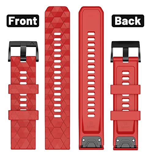 MYSNBKN Fenix 7X Strap 26mm Silicone bands for Garmin Fenix 7X/Fenix 6X/Fenix 6X Pro/Fenix 5X/Fenix 5X Plus/Fenix 3/Fenix 3 HR(Quick Fit) - Image 4