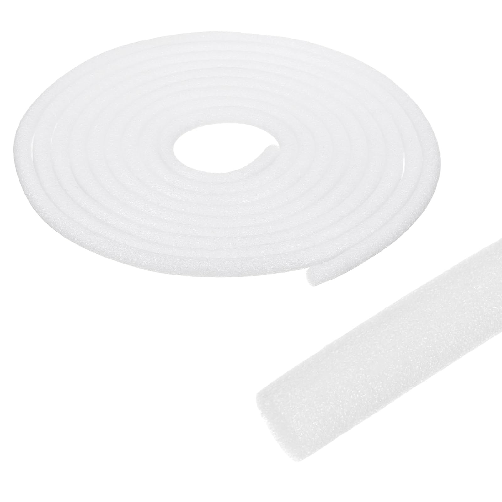 sourcing map Foam Backer Rod for Gaps and Joints, 8mm x 12m Concrete Crack Filler Caulk Saver Concrete Filler Rope for Weather Stripping, Door and Window Sealing, Expansion Joints, White