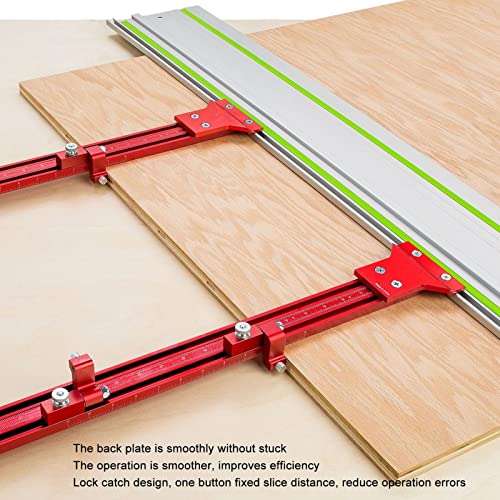 Trilho de guia de serra para carpintaria, superfície lisa, escala precisa, alta resistência, sistema