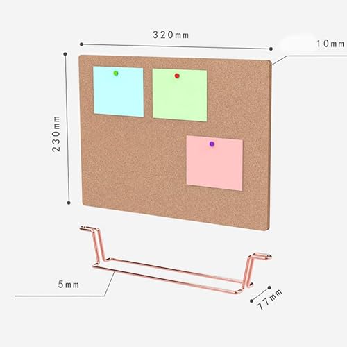 Miniatura 7 de NUOBESTY Soporte de escritorio, decoración de escritorio, tablero de corcho, tablero de anuncios de madera, tableros de mensajes, tableros de visón,