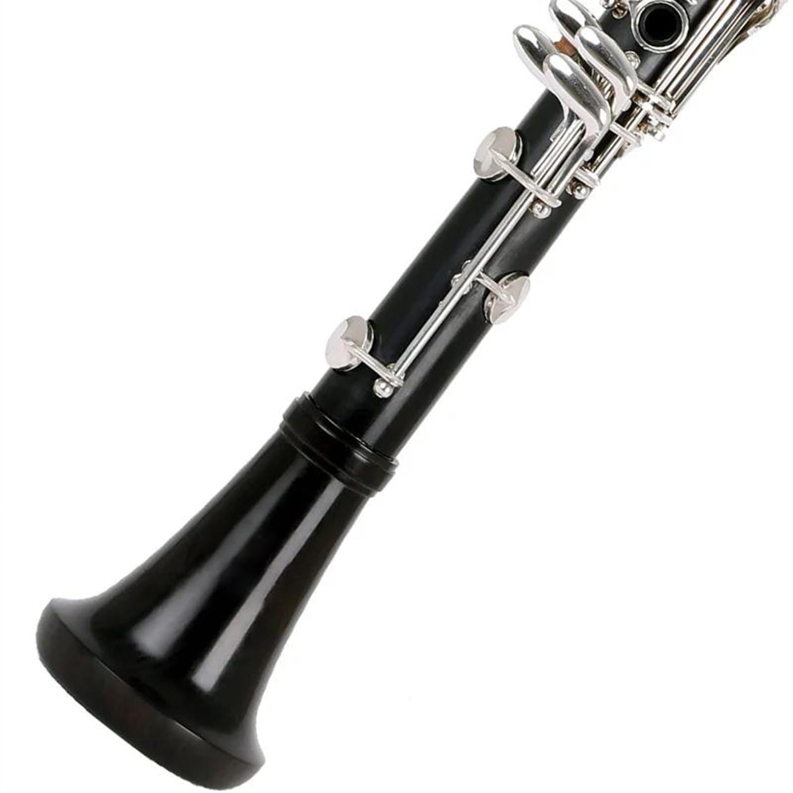 Corpo In Ebano Clarinetto Tono Sib 18 Chiavi Chiavi Placcate Argento Clarinetto In Legno Massello Con Accessori Clarinetto per Principianti