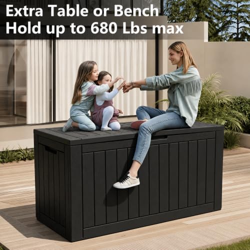 KAMABOKO Outdoor Storage Box, 150 Gallon Deck Box Outdoor Waterproof - Image 5