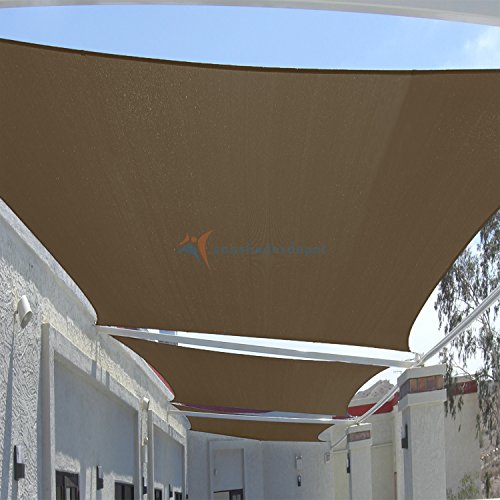 Tang Sunshades Depot Brown 8' X 12' Sun Shade Sail Permeable Canopy Cover Customize Commercial Standard 180 Gsm Hdpe #TOP3