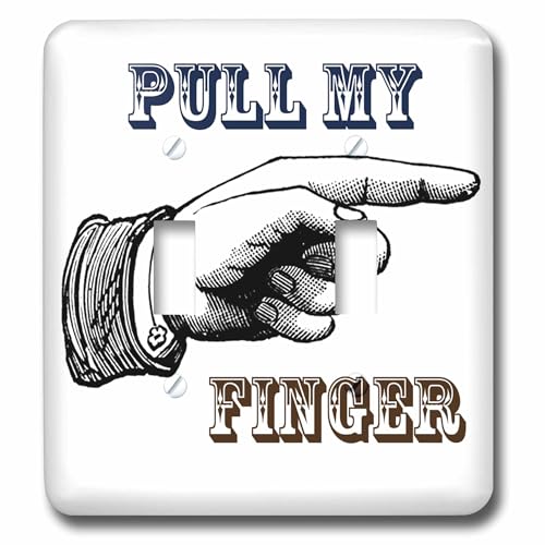 Interrupteur double 3dRose lsp_123301_2 Pull My Finger bouton bascule mural - 2