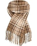Avisky Winter Scarf for Women, Fashion Long Plaid Shawls Big Grid Winter Warm Lattice Large Scarf