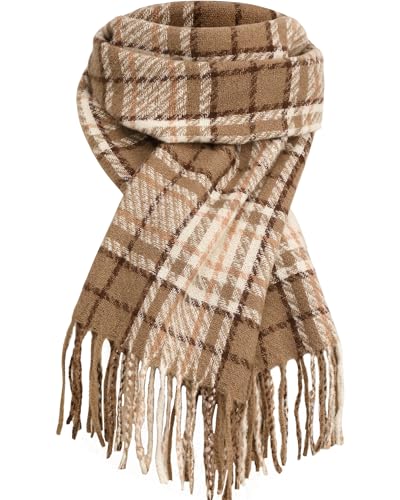 Avisky Winter Scarf for Women, Fashion Long Plaid Shawls Big Grid Winter Warm Lattice Large Scarf