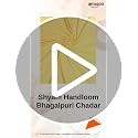 Image of Bhagalpuri Blend of Cotton and Silk Soft Dull Andi Chadar (130 cm x 244 cm, Light Yellow) (1)