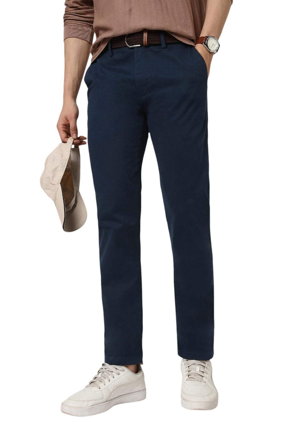 peter england Men's Mid Rise Super Skinny Casual Pants-picture-32