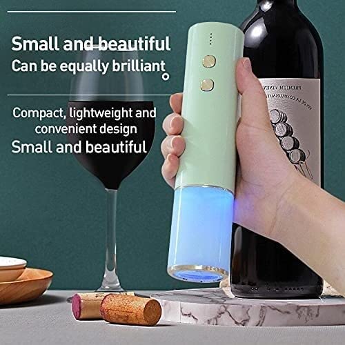 Sacacorchos Abridor De Vino Eléctrico con Cable Carga USB Sacacorchos Automático Recargable Creativo Abrebotellas(C)
