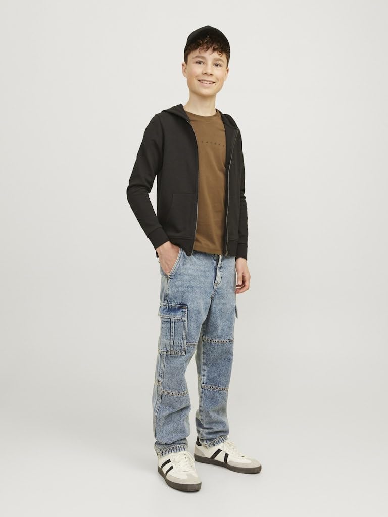JACK&JONES JUNIOR Jjichris Jjwade Cargo Mf 148 Sn Jnr - Dżins Chłopcy