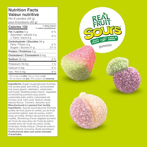 Realfruit Sours Summerfruit Burst Candy, 180 g miniatura 2
