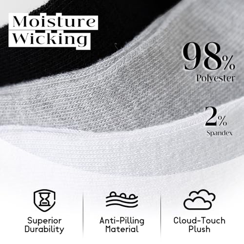 BYDOLL Ankle Polyester Socks for Women Athletic Running Breathable Soft Socks No-Slip Grip for Sports and Casual (9/18 Pack)2