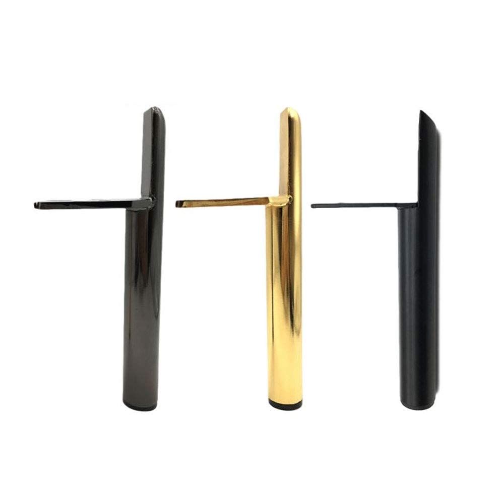 Patas de Mesa, Negro Mate/Titanio/Negro Plomo, Patas de Metal para Muebles, sofás, Muebles de TV, Soportes para cafetera, baño y mesita de Noche (4 Piezas)