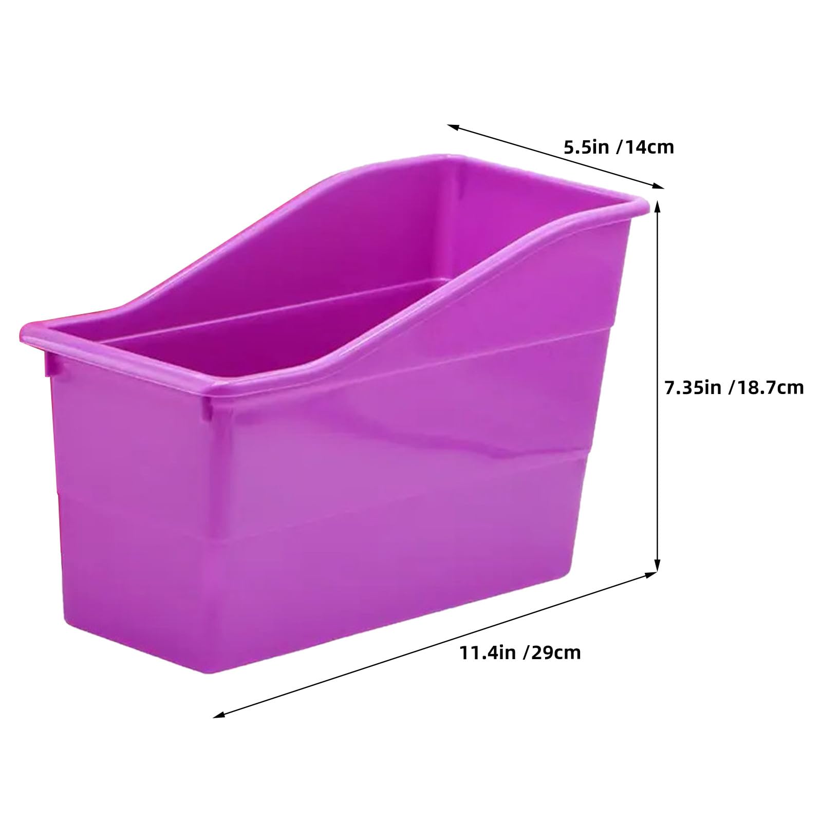 Operitacx 6 contenitori organizer per la classe, scatole di plastica impilabili da 11,4x7,4x5,5 pollici, 6 colori, scatole per archiviazione per cancelleria scolastica e libri