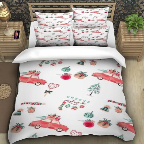 Housse de couette Noël microfibre hypoallergénique et douce