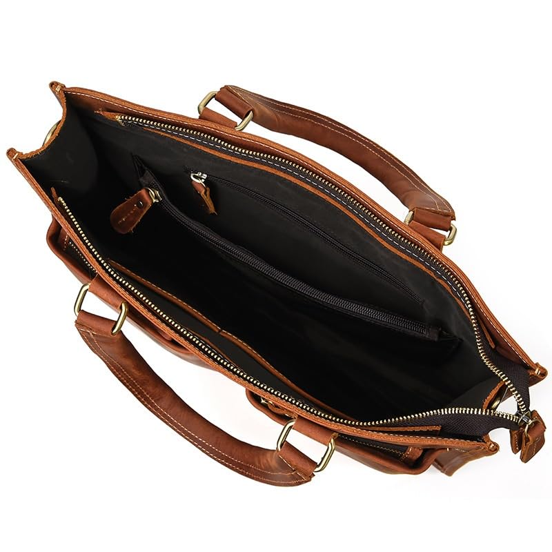 Sac d'ordinateur 14 pouces en cuir orange pour protéger votre PC