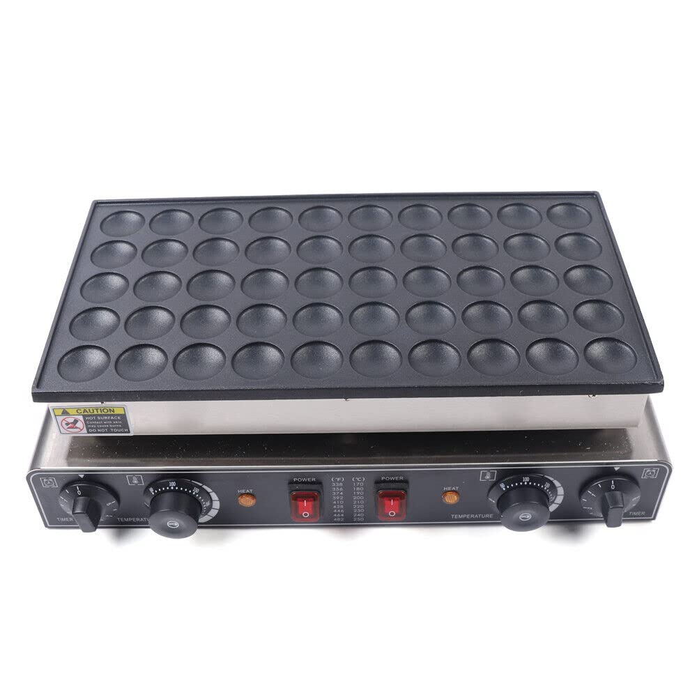 50 fori elettrico antiaderente per waffle mini frittelle elettrico olandese, 1700 W, antiaderente per uso commerciale a casa