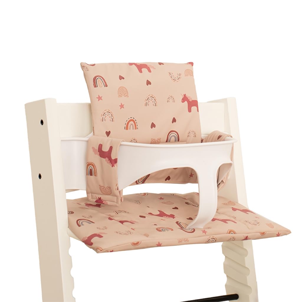 HALAA VAUVA Baby Cushion Set Soft and Comfort High Chair Cushion for Infant, Toddler High Chair Accessories Easy to Clean and Install, DJ Pink