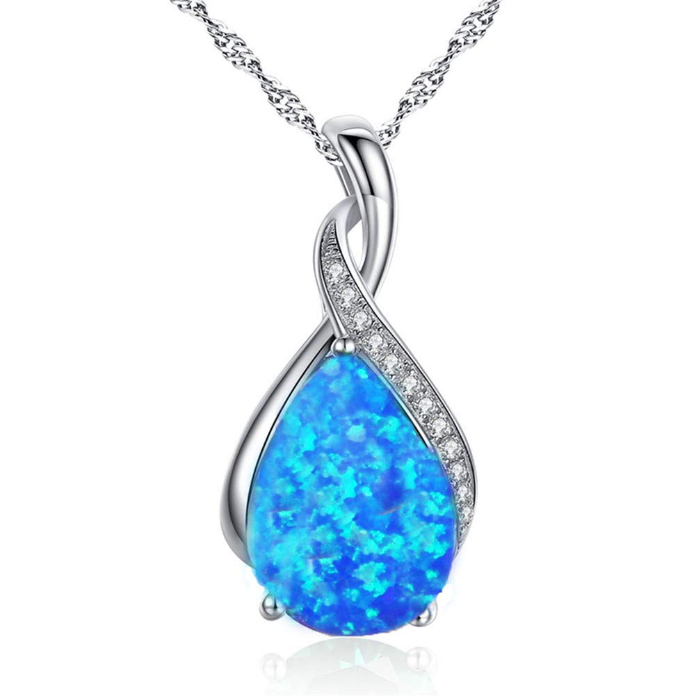 MABELLA Jewelry Sterling Silver Simulated Birth Month Stones Pendant Necklace Gifts for Women