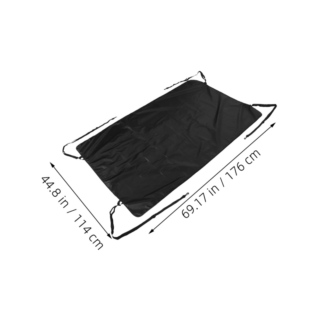 Parasole Camper Oxford Nero 176x114 Cm per Veicolo | Protezione Uv, Copertura Bagagliaio Posteriore Auto, Atmosfera Estiva, Telo Copertura Camper