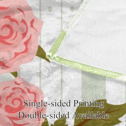 Plaid canape fleur rose couverture polaire douce pour salon