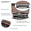 Contacts Mens Genuine Leather Organizer Clutch Wallet for Men, Large Capacity with Anti-Theft Lock Travel Passport Wallet Phone Holder Hand Bag with Wrist Strap Vintage #2