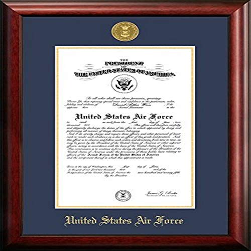 Campus Images AFCG0018.5x11 Air Force Certificate Frame with Gold Medallion, 8.5