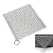 ZEACCT Pulitore in Ghisa, Inossidabile Scrubber, Pulitore ad Anello Scrubber Cotta di Maglia Pulitore per Padelle, Piastre, Pentole o Wok, Pentole Multifunzione(16.5 x16.5cm)