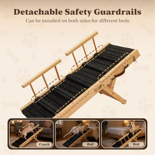 image for Mousterian 2025 Small Dog Ramp for Small Dogs Cat with Removable Safet