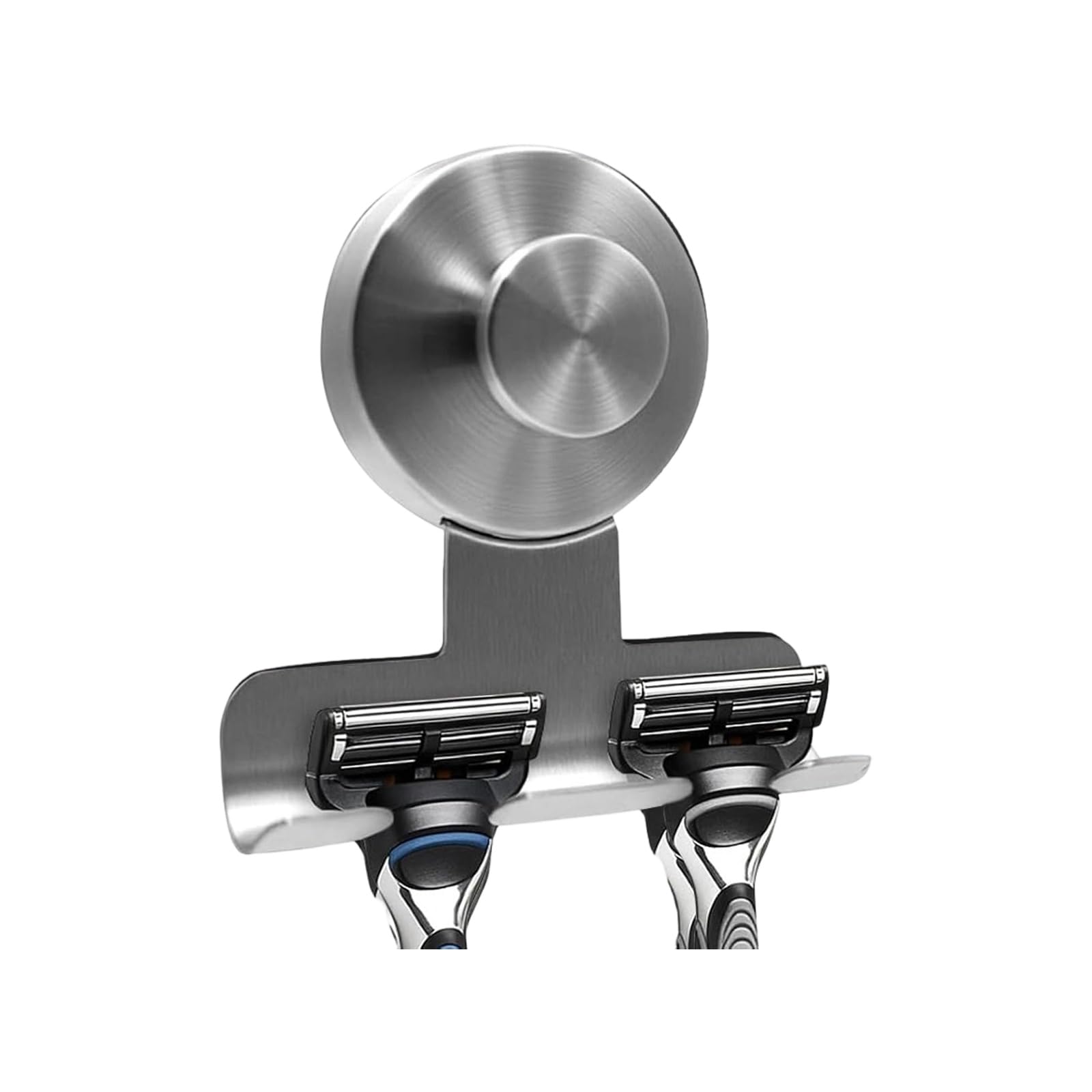 Zxfdsfdbnm Silver Stainless Steel Suction Cup Shaver Holder With Rustproof Design And Multiple Hooks Removable Metal Shower Hook Bathroom Space Saving Solution