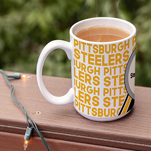 Image of Rico Industries NFL Football 15 oz White Ceramic Mug