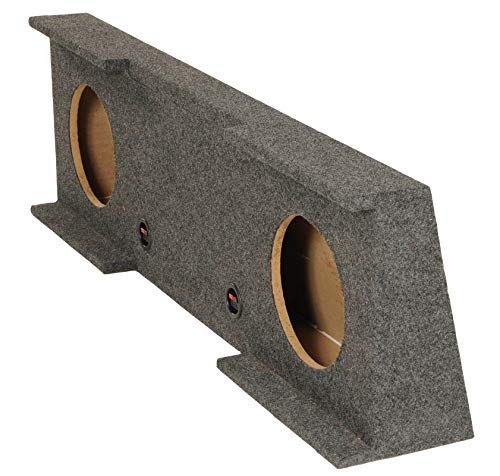 Underseat Dual 10\" Subwoofer Sub Box Enclosure Compatible with GMC Chevy Crew Cab 2007-2013
