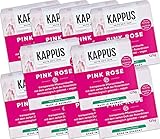 Kappus 10x125g Transparent Vegetable Soap with the delicate scent of Rose Petals - Gentle care for all skin types/Germany