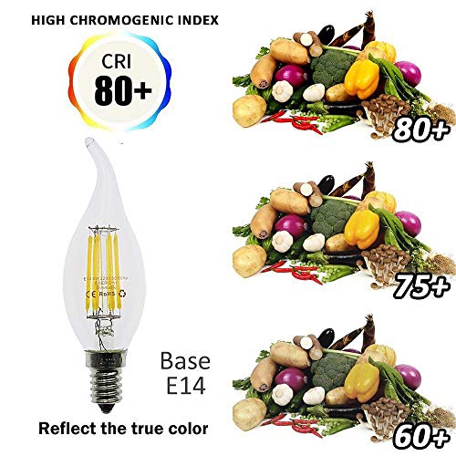 HUAMu E14 LED Candle Bulbs, 6W LED Candelabra Light Bulbs 60 Watt Equivalent, 600lm, Cool White 6500K, Small Edison Screw - Image 3