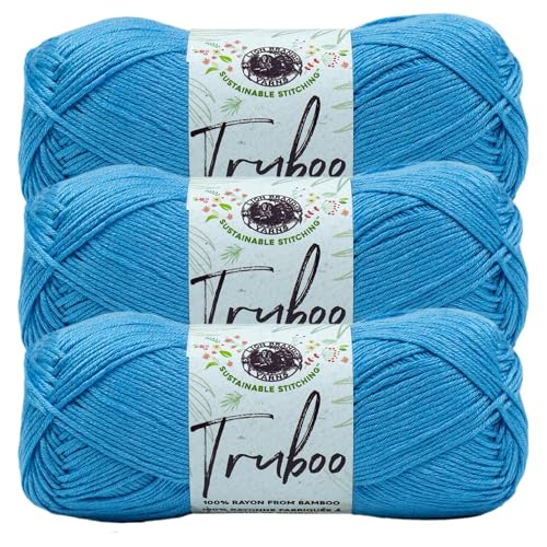 Image of (3 Pack) Lion Brand Yarn Truboo Yarn, Blue