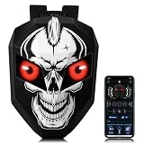 Mochila de motocicleta Grelrova com olhos de LED, Caveira, Large size 19in, Mochilas Skull Knight