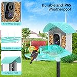Smart Bird Feeder with Camera, AI Identify Bird Breed, Solar-Powered WiFi FHD 2K Live Camera, Auto Capture Backyard Garden Birds Watching, Motion Detection, Cloud and SD Card Storage, Blue… - Image 5
