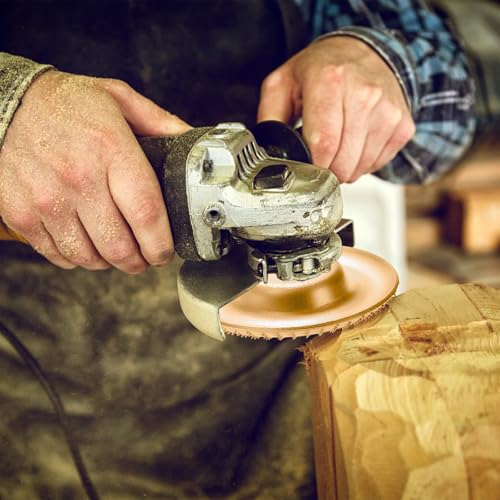 Image of Inditrust 4 Inch Wood Carving Disc Set, Angle Grinder Disc Grinding Wheel Shaping Disc 5 /8 Inch Bore Grinder For Woodworking, Fibreboard, Plywood, Plastic (Taper Shape)