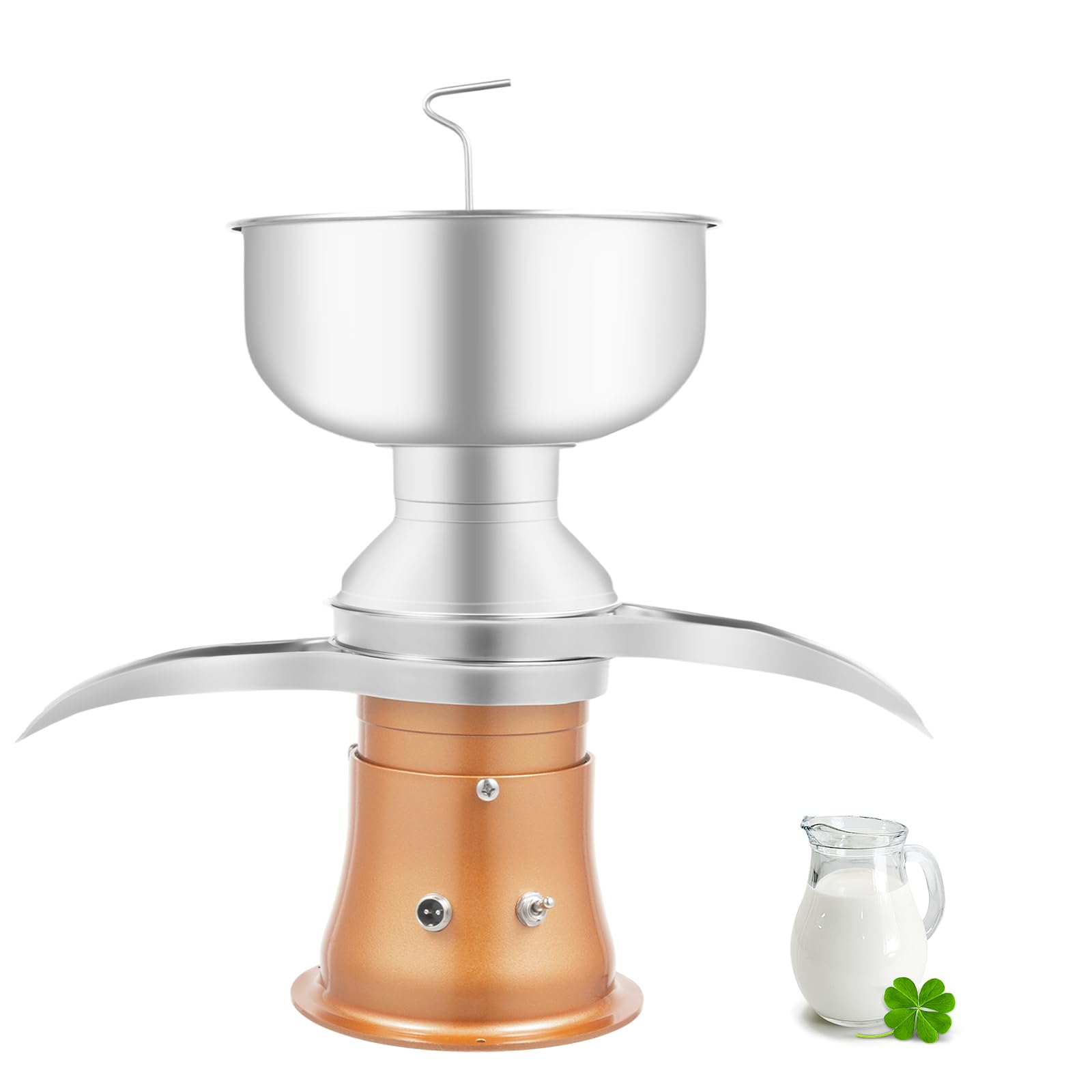 Milchzentrifuge Elektrisch, 5L Milch Zentrifuge Milchseparator Milchcreme Separator für Kuhmilch und Ziegenmilch, Bauernhöfe