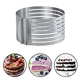 Layer Cake Slicing. Adjustable Cake Ring. Small Cake Ring Mold, Cake Layer Pans Cake, Cake Ring Cutter, Mousse Cake Ring, Layer Cake Slicer, 5.9 -7.87 inch. 100% SATISFACTION GUARANTEED