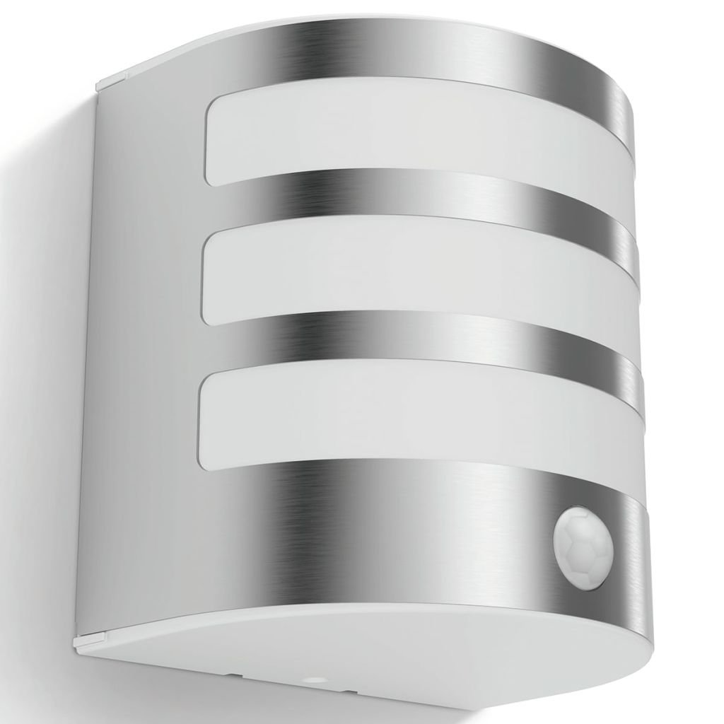 Philips LED Calgary Lampada da Parete per Esterni a LED con Sensore di Movimento, Acciaio Inox